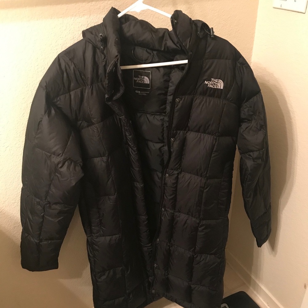 North face long puffer jacket